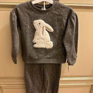 Carters Gray Bunny Kids outfit